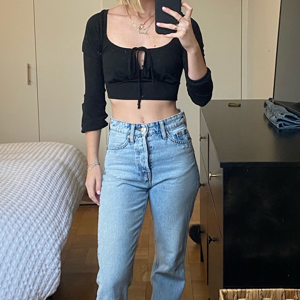 NWT Black Crop Top